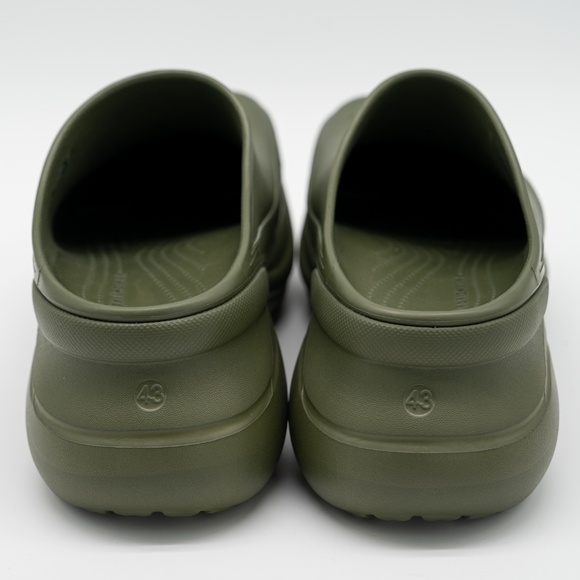 size 43 - Balenciaga Crocs Mule Green Khaki Rubber Slide Sandal Platform